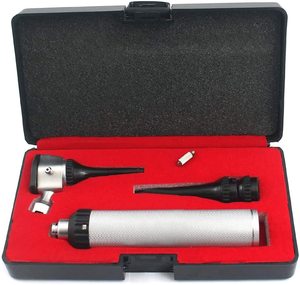 Ensemble d'otoscopes vétérinaires Kit d'instruments vétérinaires professionnels avec 2 ampoules gratuites supplémentaires, équipement de diagnostic vétérinaire Instruments ORL - Product Image 4