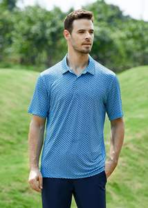 Piqué de algodón orgánico sostenible de manga corta Casual Piqué ropa personalizada Stand Collar Plus Size Mens Polos - Product Image 5