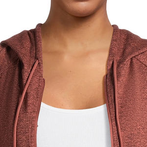 Nueva Sudadera con Cremallera para Mujer, Color Blanco, 100% Algodón, Transpirable, Cuello Alto Corto, Hombros Caídos - Product Image 5