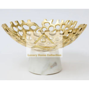 ชามแฟนซีดอกบัวรูปร่างสีเงินสามในหนึ่งเดียวที่มีสีทองจับอาหารเย็นคุณภาพที่เหนือกว่าเสิร์ฟจานและชาม - Product Image 4