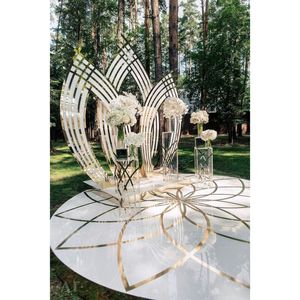 Majestic Bliss ฉากหลังแต่งงานที่หรูหราการตกแต่งงานปาร์ตี้เวทีรูปภาพพื้นหลังบูธแสดงของตกแต่งผนัง - Product Image 2