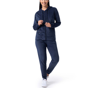 Survêtements d'entraînement personnalisés de jogging confortables à fermeture éclair ensemble de deux pièces survêtements pour femmes de bonne qualité à bas prix - Product Image 2