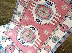 Carpet Rugs Vintage HandKnotted Turkish Rug High Quality <b>Pink</b> Beige <b>Wool</b> Area Rugs & Sets carpet for living room - Product Image 4