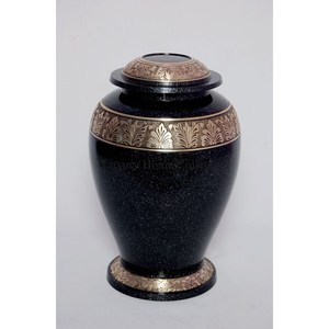 Urnas de cenizas de recuerdo de seres queridos memorables, diseño de flores y hojas de lujo modernas fundidas en aluminio plateado - Product Image 6