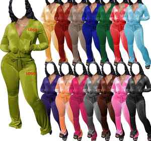 <b>Women</b> <b>Velour</b> <b>Tracksuit</b> Hoodie and Flare Pants Set Soft Casual 2 Piece Trousers Lounge Streetwear Activewear <b>Women's</b> Set - Product Image 6