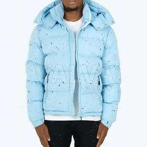 Coupe-vent à capuche debout de haute qualité pour hommes, meilleure vente OEM, traitement de toile collée personnalisée, style High Street - Product Image 6