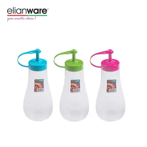 Elianware 도매 맞춤형 짜기 병 플라스틱 BPA 무료 향신료 항아리 오일과 플립 탑 커버와 짜기 병