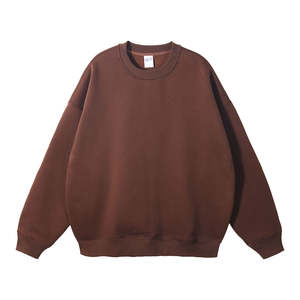 Sudadera de Hombre con Cuello Redondo, Diseño Nuevo, 100% Algodón, Talla Grande, 500 g/m², Técnicas de Bordado, Hombros Caídos, Invierno - Product Image 1
