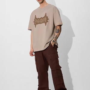 Camisetas de cuello redondo de talla personalizada de calidad superior para hombre, camisetas de manga corta a la moda de talla grande, camisetas Premium de algodón duradero - Product Image 3