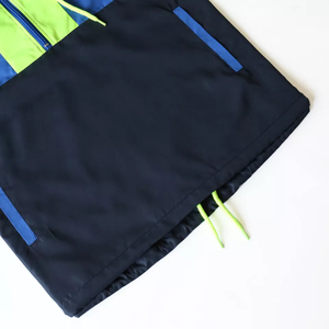 Vêtements personnalisés Veste coupe-vent décontractée en nylon léger à blocs de couleurs Veste de jogging coupe-vent - Product Image 5