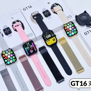 Montre connectée GT16 avec écran tactile AMOLED, moniteur de fréquence cardiaque, tracker d'activité physique, GPS, boussole, bracelet en acier - Product Image 3