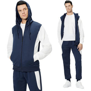 ชุดวอร์มผ้าฝ้ายแบบมีฮู้ดสำหรับผู้ชายชุดวอร์มผ้าหนามีฮู้ดเทอร์รี่ทำจากผ้าฝรั่งเศสโลโก้ออกแบบได้ตามต้องการ - Product Image 3