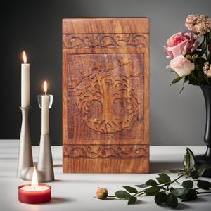 Urnes en bois pour cendres humaines Adulte pour crémation à la main pour urne d'arbre de cendres - Product Image 2