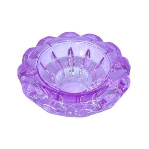 Portavelas de vidrio transparente de siete colores, artículo de decoración en oferta. - Product Image 1