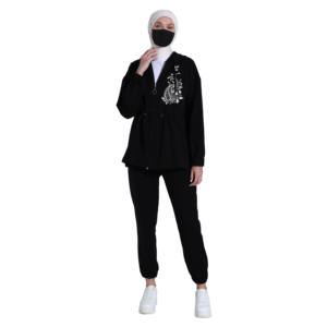Ensemble de Survêtement Sportif à Capuche, Hijab Actif, Yoga, Écologique, Grande Taille, Coupe-Vent Islamique pour Femmes Musulmanes - Product Image 5
