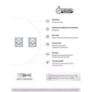 ต่างหูเพชรสีเงินแบบอเมริกันสำหรับผู้หญิง925สำหรับงานเลี้ยง - Product Image 3
