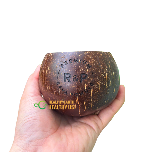 Wholesale Eco-Friendly Coconut Shell Cups with Wooden Stand Polished Dinnerware for Cafe or Home From Vietnam