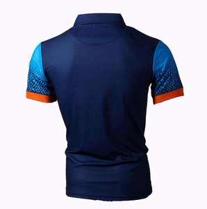 Calidad 220 gramos poliéster/algodón liso teñido hombres para Polo camisa ligera transpirable de talla grande sólido Ringer camiseta - Product Image 2