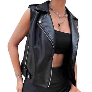 Nuevo Chaleco de Cuero Genuino Elegante para Mujer, Último Diseño, Nueva Moda, Chaleco de Cuero para Mujer - Product Image 1