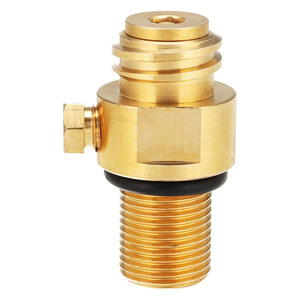 วาล์ว CO2 สำหรับโซดาแบบกำหนดเอง CGA320 M18x1.5 วาล์วเปลี่ยนถังโซดาแบบเติมได้ วัสดุทองเหลืองเกรดอาหาร - Product Image 2