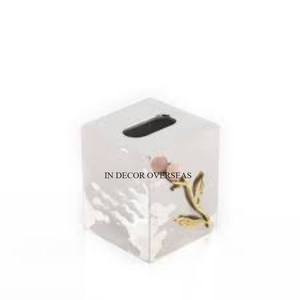 ที่วางผ้าเช็ดปากขัดเงาสีเงินเคลือบผงดอกไม้สีดำอุปกรณ์ตกแต่งโต๊ะ - Product Image 6