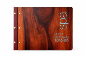 Couverture de menu de spa format A4, bois durable avec papier pour utilisation hôtelière - Product Image 2