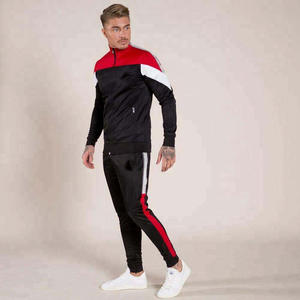 StreetLux Unisex Slim Fit Gym Wear Jogging Suit Diseño personalizado Chándal de hombre con capucha curvada empalmada para adultos en invierno - Product Image 5