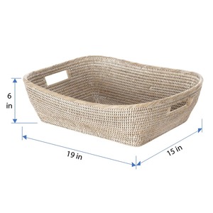Cesta de Almacenamiento Moderna de Ratán Artex Green Earth con Laterales Acampanados, Hecha a Mano, Ecológica, Multiusos, Fabricada en Hanoi, Vietnam - Product Image 4