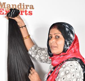 100% Extensions de cheveux humains vierges non traités bon marché Style vague profonde noire cuticule alignée faisceaux de temple indien - Product Image 5