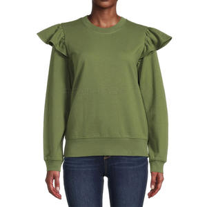 El último estilo, sudadera de mujer hecha a medida, ropa de invierno informal, tela de punto, precio al por mayor, teñido liso - Product Image 2