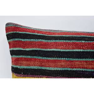 หมอนขนสัตว์เย็บปะติดปะต่อหลากสี12X24นิ้วเบาะลายใบไม้วินเทจ - Product Image 2