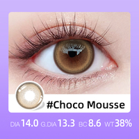 Boîte à lentilles de contact respirante personnalisée, emballée dans un sac OPP, service complet pris en charge, usine en Chine, lentilles colorées de 14,2 mm, une paire