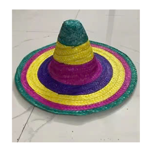 Vintage Calidad Mexican Mariachi Sombrero Charro <b>Hat</b> Wholesale Summer <b>Lady</b> Wide Brim <b>Hat</b> With Color Good Price <b>Straw</b> <b>Hats</b> - Product Image 2