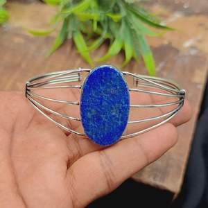 Pulseras de Joyería Fina Hechas a Mano en Plata de Ley 925 con Piedras Preciosas de Lapislázuli 100% Naturales, Venta al por Mayor - Product Image 5