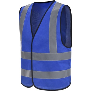 Chaleco de Seguridad Reflectante Azul de Alta Calidad para Construcción, Personalizable con Logotipo, con Luz LED para Tráfico de Construcción - Product Image 2