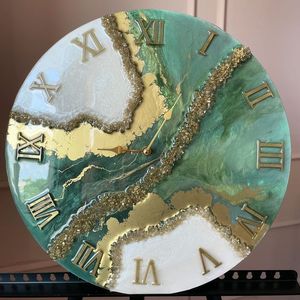 Horloge murale en résine époxy EFFECT de meilleure qualité Décoration intérieure personnalisée pour le salon Occasions de mariage - Product Image 3