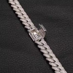 Collar de Hip Hop helado de Plata de Ley 925, cadena cubana de diamantes de moissanita de moda de lujo para hombres y mujeres, oro certificado IGI - Product Image 2