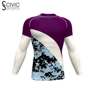 Rash Guard con su logotipo Diseño personalizado Hecho Logo Rash Guard Ropa deportiva Poliéster Adultos Color personalizado Rashguard - Product Image 1