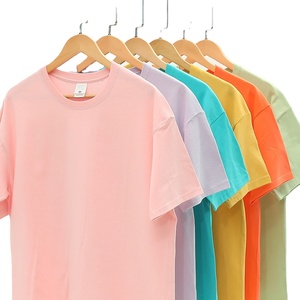 Venta al por mayor personalizado impresión 100% algodón camiseta de gran tamaño hombres manga corta cuello redondo patrón sólido 220-260 gramos diseño de camiseta en blanco - Product Image 2