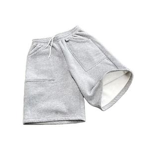 Oem Custom Gray 100% Cotton Baggy Blank 3/4 Sweat Shorts 360grams French Terry Heavy Weight <b>Fleece</b> <b>Joggers</b> Sweat Shorts for Men - Product Image 1