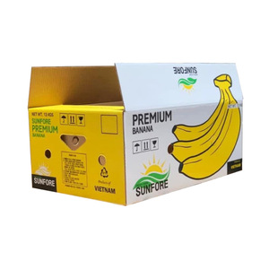 การพิมพ์เฟล็กโซกราฟีแข็งลูกฟูกกล่องกระดาษผลไม้ที่แข็งแกร่ง 5 ชั้นสําหรับกล้วยและผลไม้สด - Product Image 4