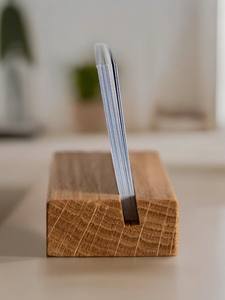 Porte-cartes en bois massif de luxe pour cartes de crédit et cartes de visite, étui à cartes en bois fait à la main, écologique - Product Image 4