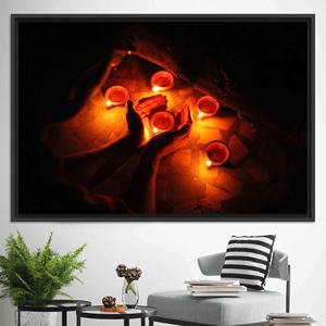 Printed Canvas Wall Decor: Mystic Fortune Teller Artwork,<b>BLACK</b> <b>FRAMED</b> CANVAS - Product Image 1