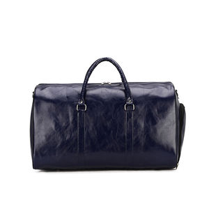 Bolsa de gimnasio para deportes al aire libre para hombres de gama alta, nueva llegada, lona de cuero PU, viaje con compartimento para zapatos, cierre de cremallera de cuero genuino - Product Image 2