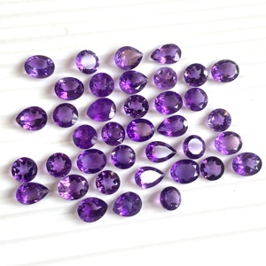 พลอยอะมีทิสต์แอฟริกัน AAA ทรงเหลี่ยม ทรงรี ทรงหยดน้ำ ทรงกลม ขนาด 5x7-9x12 มม. ราคาขายส่งจากอินเดีย - Product Image 1