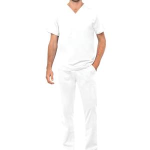 Tenues d'infirmière pour clinique dentaire, ensembles de blouses médicales à manches courtes en tissu sergé élasthanne, détection d'aiguilles, fusion sans couture, pour hôpital - Product Image 6