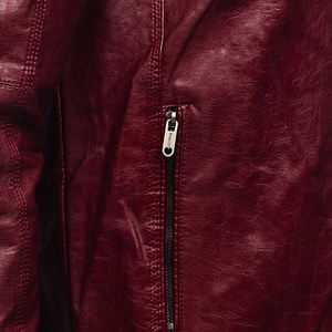 Blouson de motocyclette Baseball Letterman pour homme Blouson Bomber en cuir PU brodé sur mesure Varsiti Nouveau blouson en cuir - Product Image 6