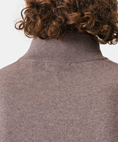 Pull en maille de couleur chinée à col zippé 1/4, manches longues, décontracté, marron, nouveau design d'automne, avec logo sur le devant