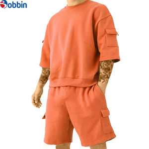 Collection d'été confortable : Ensemble T-shirt et short respirant surdimensionné unisexe, personnalisable, pour hommes grandes tailles, ensemble short de jogging - Product Image 1