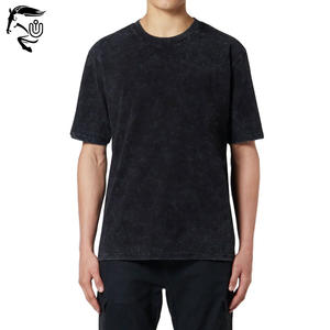 Top Design votre propre Logo meilleur fournisseur hommes lavage à l'acide t-shirt/Stock fabriqué en usine dernière Collection hommes lavage à l'acide t-shirt - Product Image 1